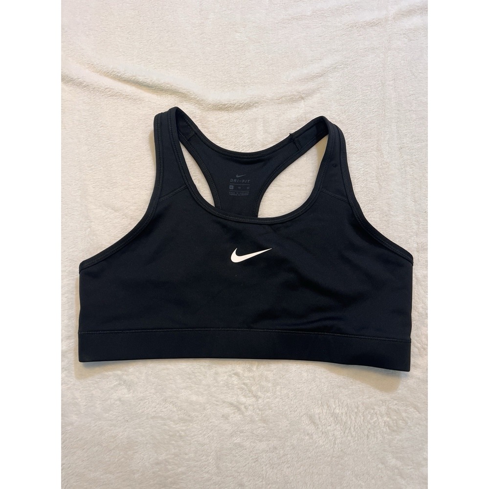 Nike Sports Bra Black Racerback Athletic Gym Workout Running Women XL